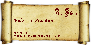 Nyári Zsombor névjegykártya